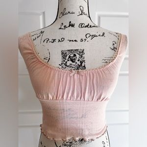 Y2K Coquette Milkmaid Pointelle Tank Top